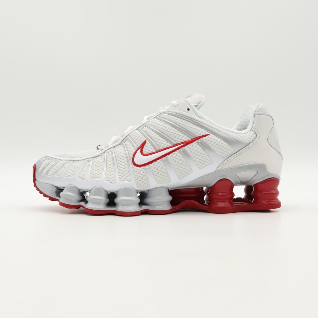 FZ4344-001 Nike Shox TL Platynowy Odcień Czerwień Siłowni Biały Srebrny Szary (Kobiety)