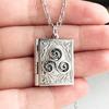 Unique Gothic Pendant Neckchains Charm Individualized Book Locket Pendant Necklace Jewelry for Daily Wear Dates Parties