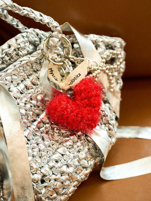 MystiKotita Schleifenherz Schlüsselanhänger - 5 Farben