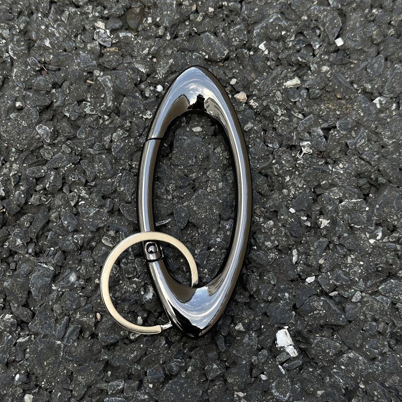 Y2K Punk Star Oval Essential Icon Carabiner Keychain Mountaineering Car Key Ring Gothic Backpack Decor