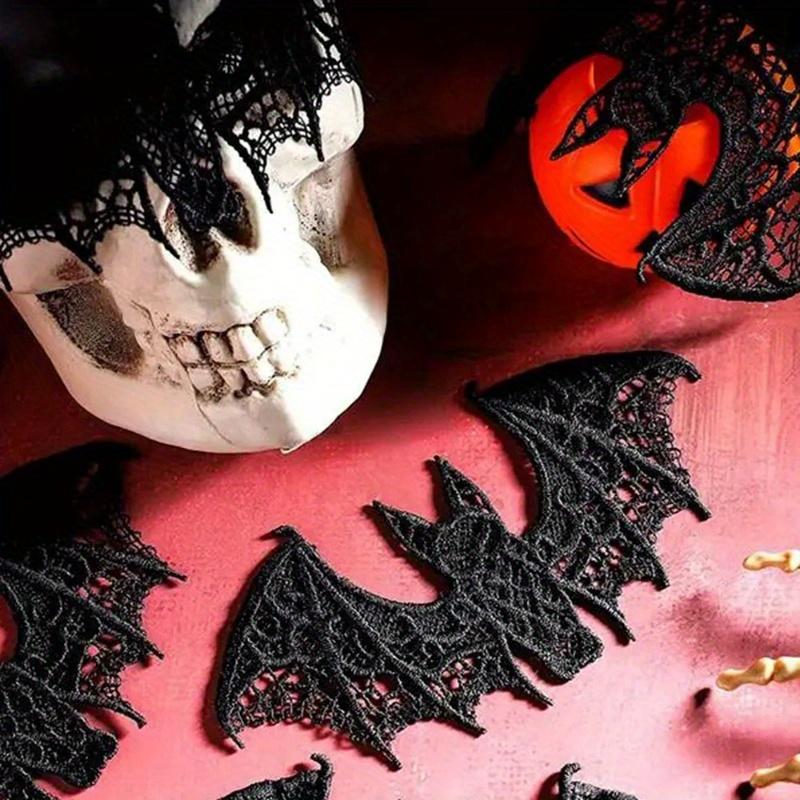 1pc Lace Halloween Bat Ghost Festival Decoration Black Halloween Decoration Accessory For Diy Clothing