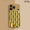 Gold Pattern Patterned Tempered Glass Design for iPhone16 17 Pro Max 15 14 13 12 11 ProMax Phone Case Camera Cover Shockproof H