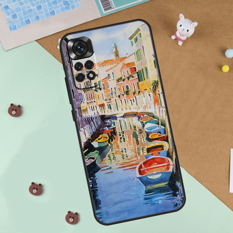 Travel italy Street Venice Case For Xiaomi Redmi Note 13 14 9 10 11 12 Pro 10S 11S 12S Cover For Redmi 13C 10C 12C 14C