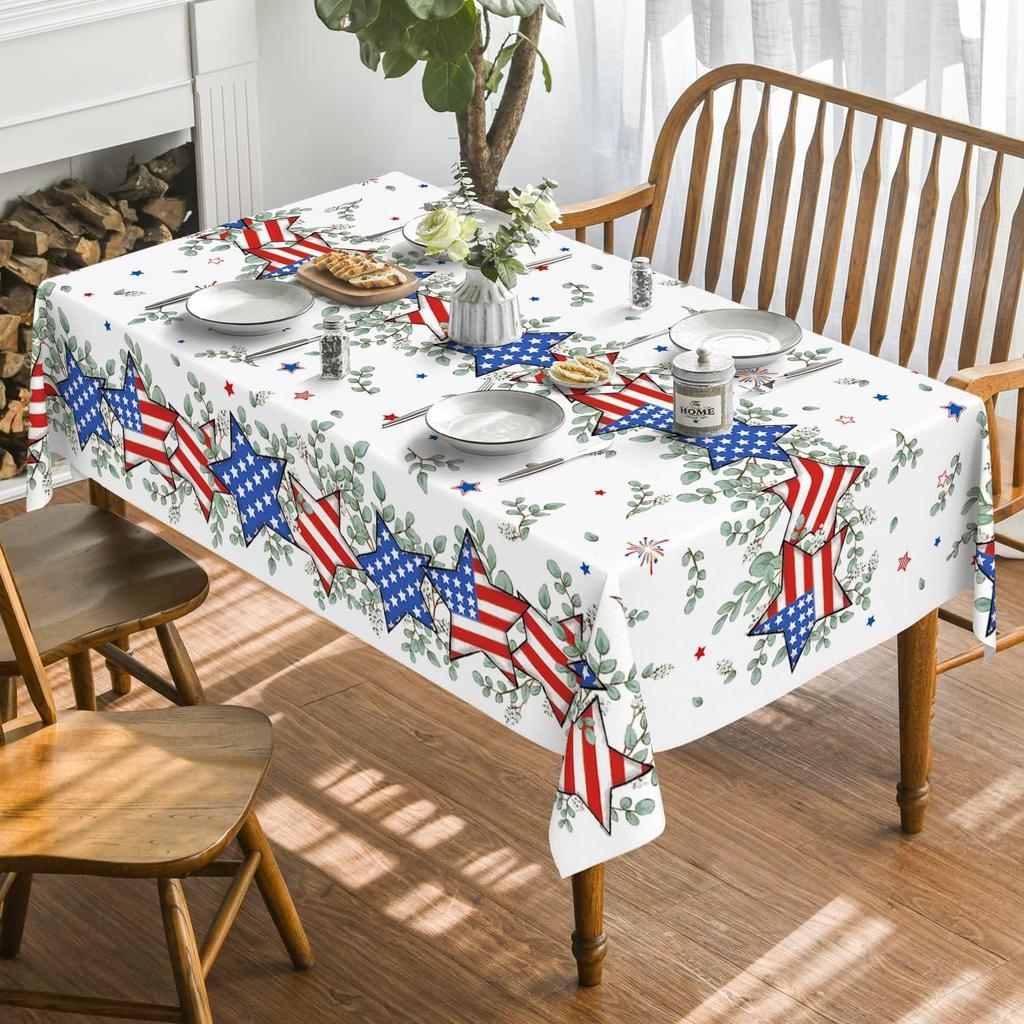 Independence Day Creative Tablecloth Home Festive Dining Table Coffee Table Dustproof Beautiful Decoration