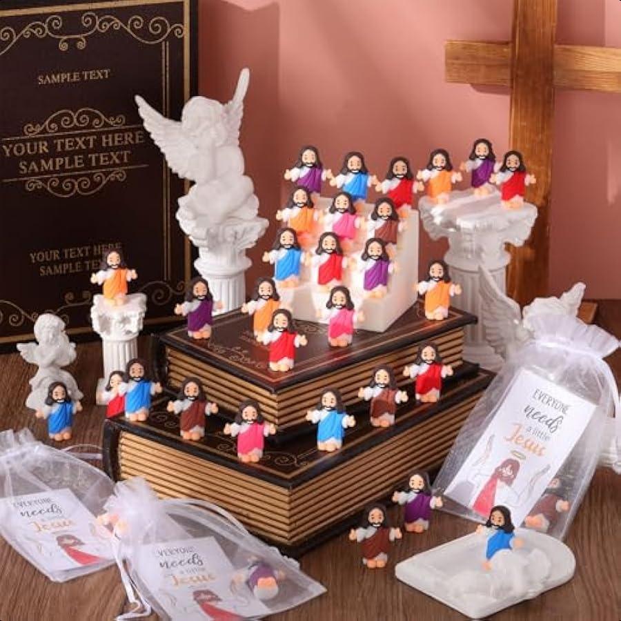 

Баридат 50 Наборов Мини Фигурки Иисуса с Молитвенной Карточкой и Мешочками Оптом Маленькие Фигурки Иисуса Крошечные Миниатюры для Религиозных Подарков на Вечеринку United States