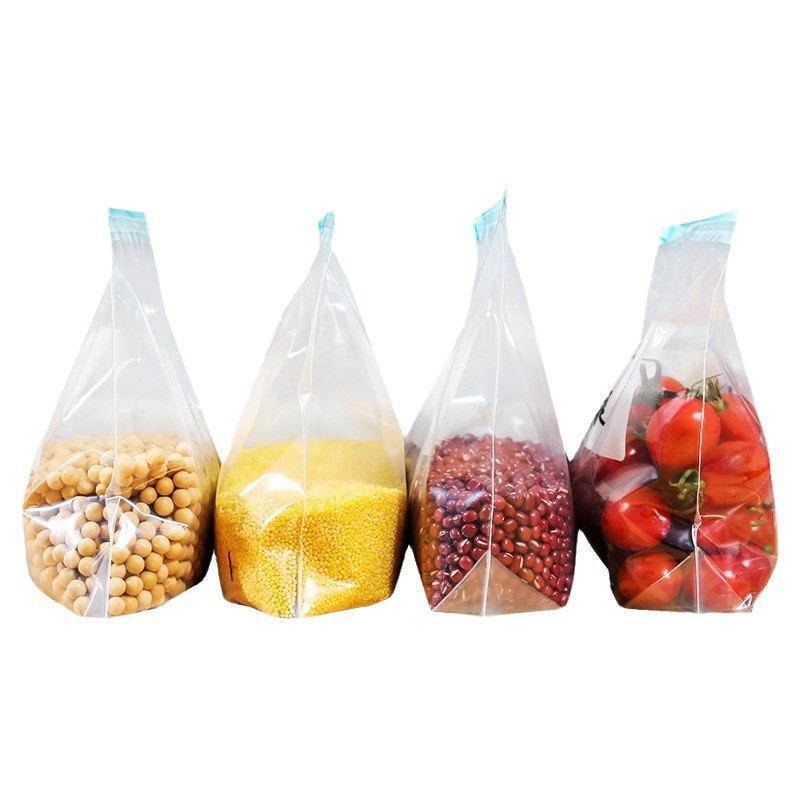 Food Grade Self-Sealing Storage Bags - Slide Lock, Fresh-Keeping Plastic for Household & Refrigerator Use