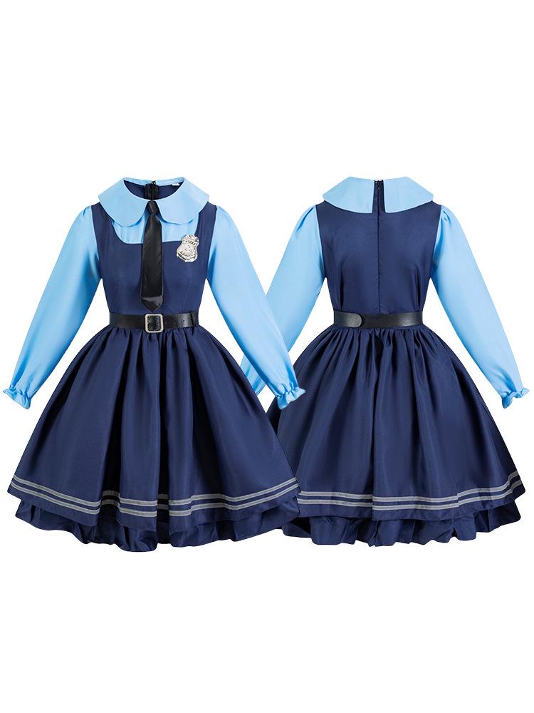 Judy Zootopia Police Rabbit Costume: Kids' Dress-Up Set for Girls, Perfect for Performances or as a June 1st Gift