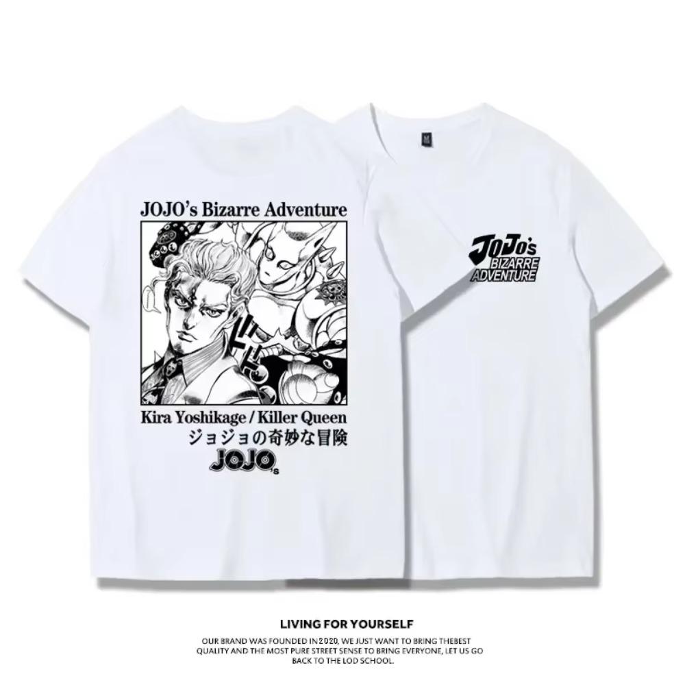 Módní Jojo Bizarre Adventure Tričko s krátkým rukávem Vaporwave Estetické tričko Jotaro Harajuku Y2k Tričko Oversized Muži Dámské Topy
