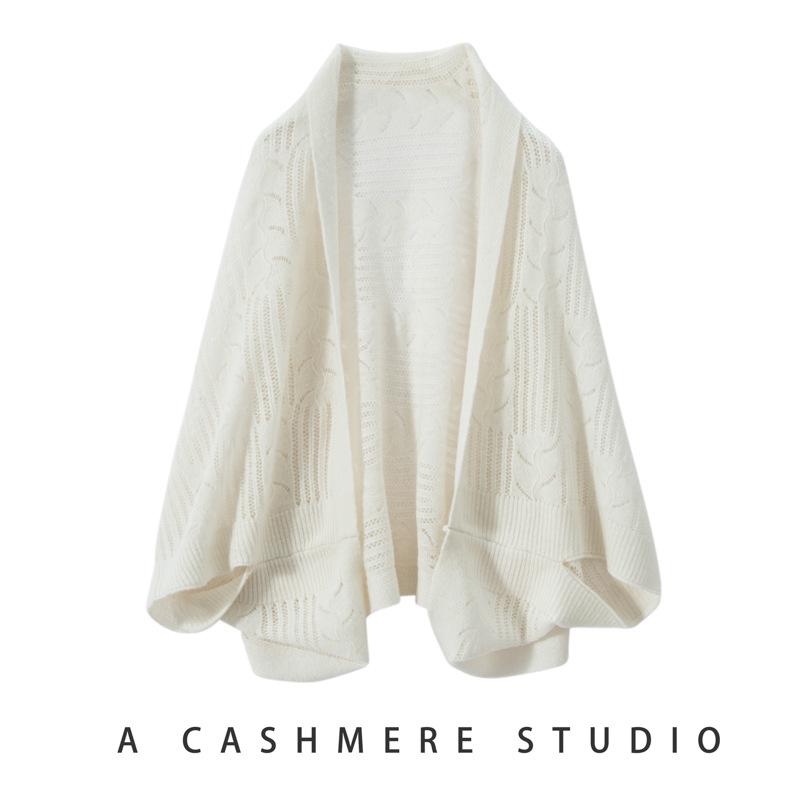 Women's Ethnic Style Cashmere Shawl-Scarf: 2-in-1 Fashionable Hollow Jacquard Cape