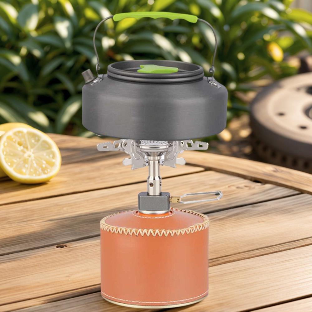 Camp Stove Ultralight Backpacking Stove Stainless Steel Collapsible Stove Burner Aluminum Alloy Ideal for Hiking Outdoor Cooking