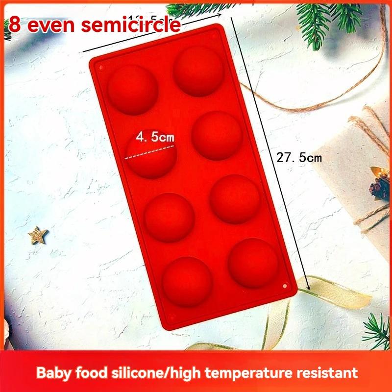 3D Kugel Runde Halbkugel Silikonform Halbkugel Kuchenform Kuppel Backformen DIY Pudding Süßigkeiten Gelee Küche Backwerkzeug