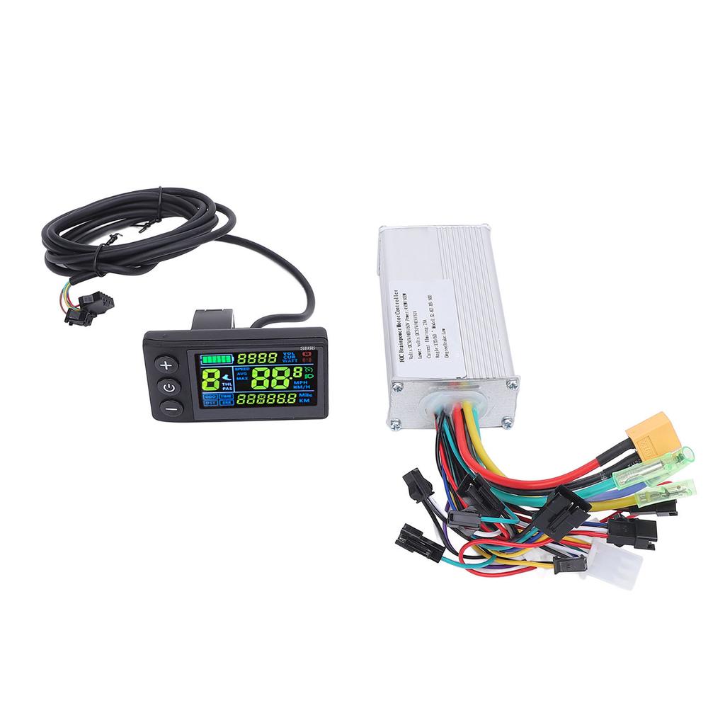 LCD Display Panel Brushless Motor Controller Kit 36V 48V 60V 450W 500W Sine Wave Motor Speed Controller for Electric