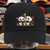 Cute Panda Couple Bamboo Hearts Baseball Cap Polyester Casual Adjustable Adult Hat