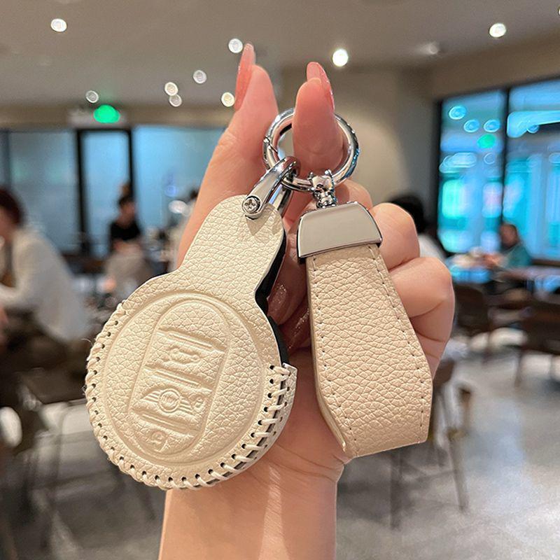 Originální kožený obal na klíče pro BMW Mini Cooper - High-endová přezková taška pro ženy