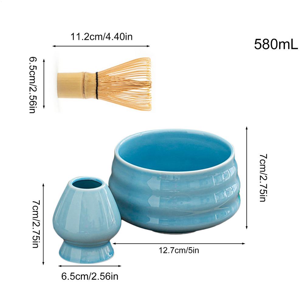 

Ceramic Matcha Kit Natural and Safe Tea Set Matcha Set Sturdy Professional Matcha Kit for Family Friends Colleagues Matcha