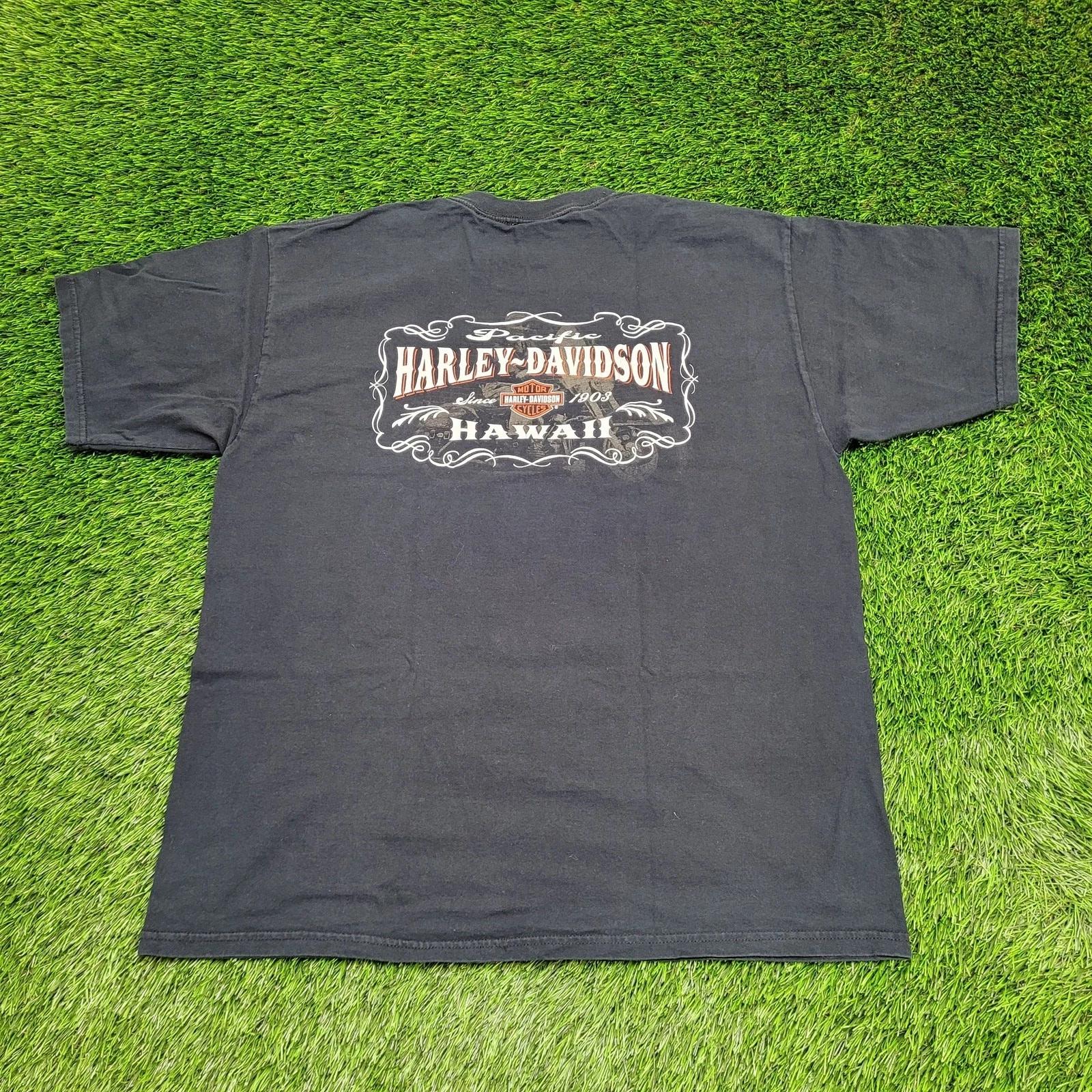 Vintage Harley Davidson Hawaii Shirt XL 24x29 Black 2XL