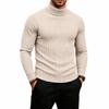 Men's Cable Knit Turtleneck Sweater Long Sleeve Warm Pullover for Fall Winter
