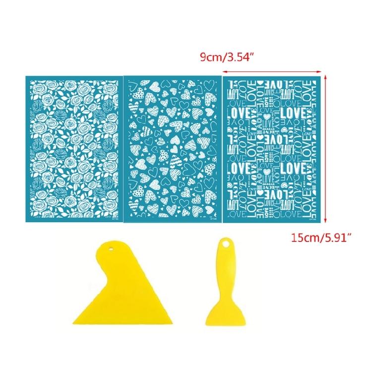 Heart Silk Screen Stencil Clay Silkscreen Print for DIY Printing Earring Scraper