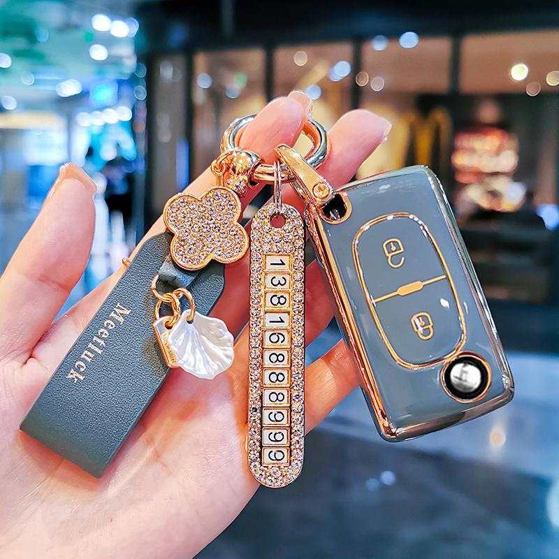 New TPU Car Remote Key Case Cover Protect Shell Bag For Citroen Xsara Picasso C2 C3 C4 C5 C6 C8 Keyless Accessories