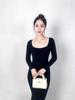 Elegant Black German Velvet Fishtail Evening Dress, Warm & Versatile, Wide Collar, Slim Fit High-End Design