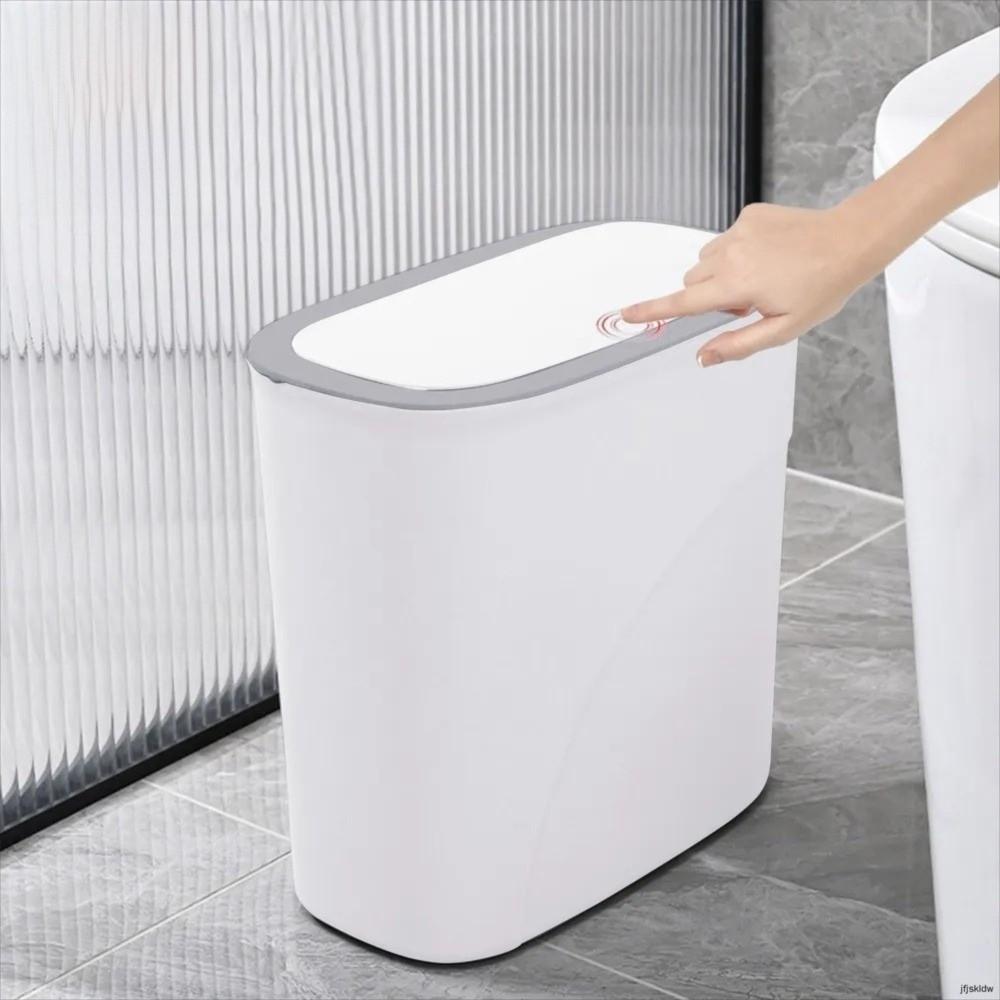 Odor-Free Waterproof Garbage Bin Slim Narrow Gap Living Room Dustbin  Home Use