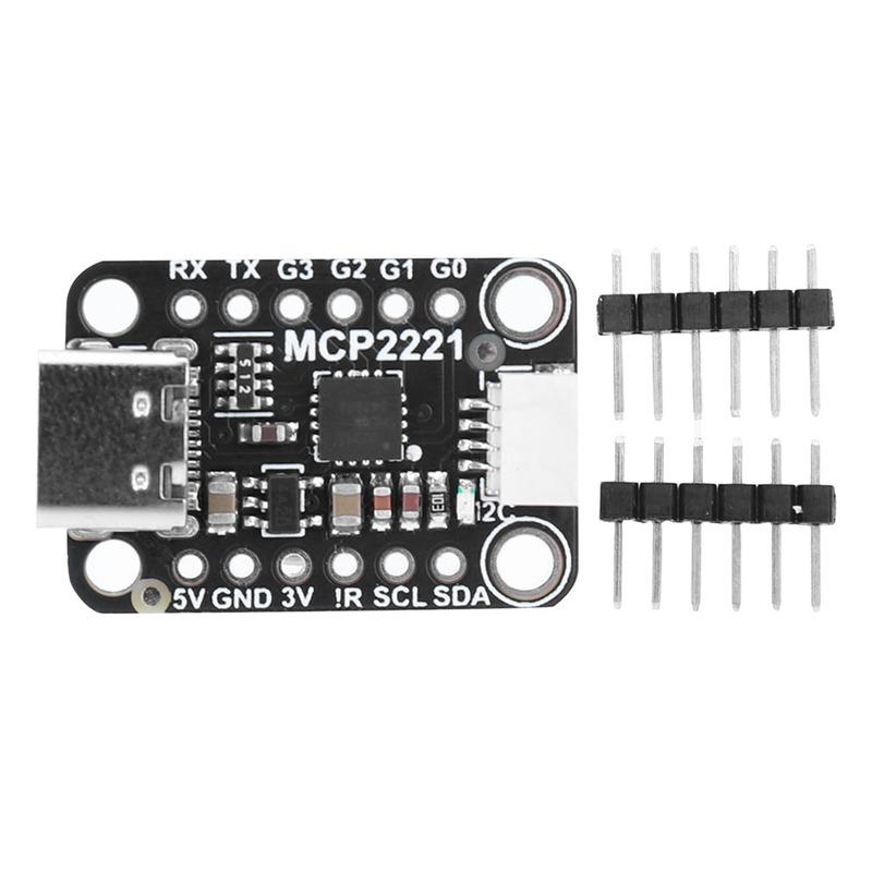 MCP2221A General Purpose USB To GPIO ADC I2C MCP2221A Breakout USB To GPIO Module Board for Stemma QT/Qwiic