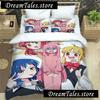 Anime Girl Lonely Rock Art Print Three Piece Bedding Set Article Children Or Adults For Beds Quilt Covers Pillowcases Bedding741