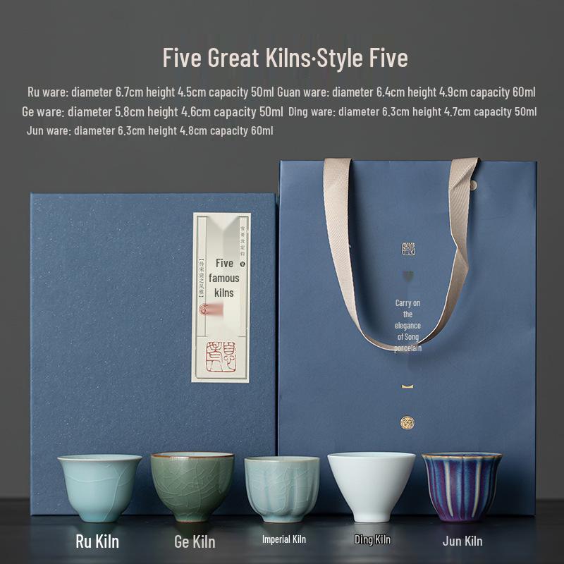 Luxury Ceramic Tea Set: Mixed & Matched Teacups and Bowls Gift Box