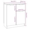 Sideboards 2 pcs. Concrete Grey 60 x 30 x 70 cm Particleboard