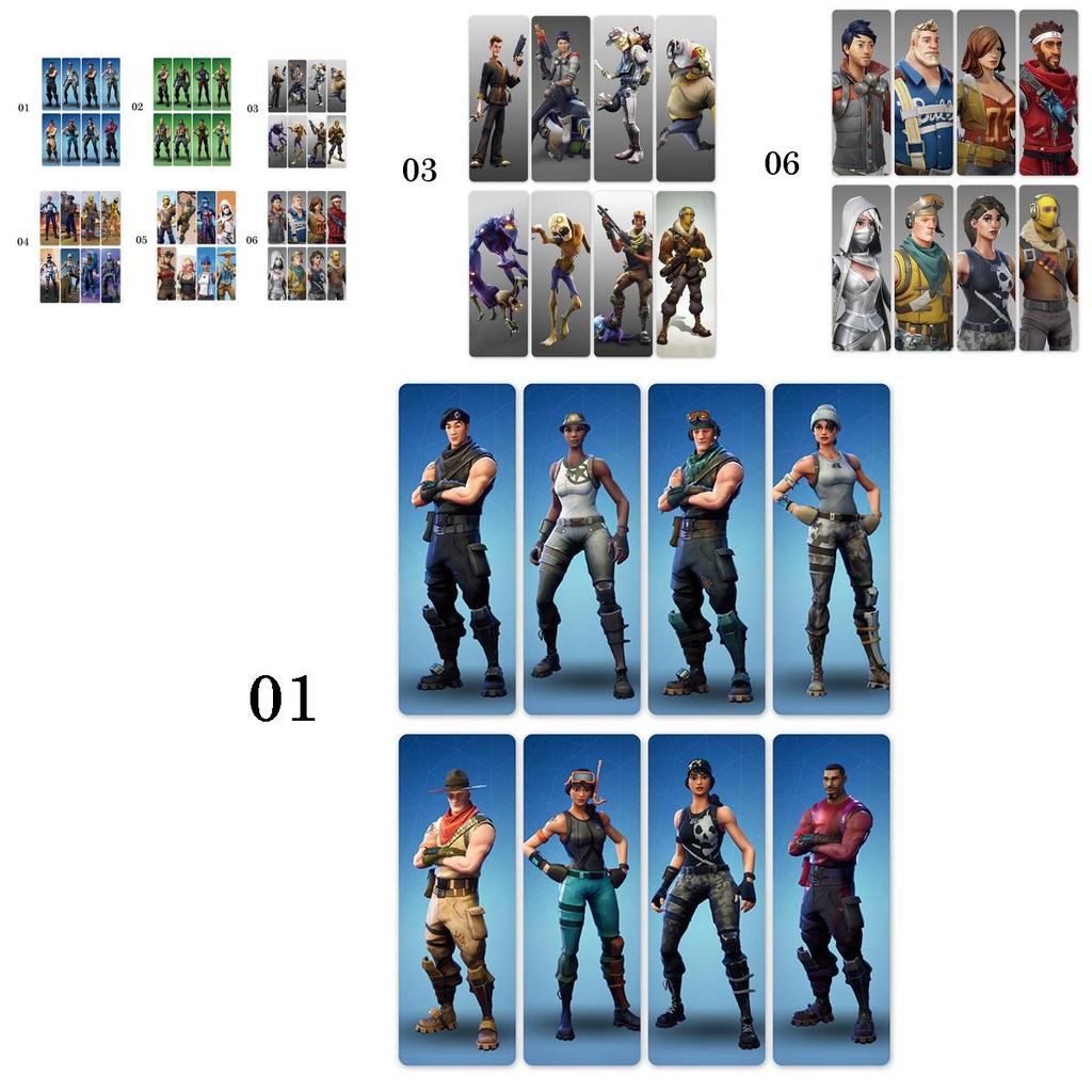 8pcs Fortnite Bookmarks Kids Gift Present Perfect Party Bags Battle Royale
