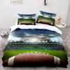 American Football Duvet Cover Set Queen/Full/King Size Skull Bedding Set 3pcs for Kids Boys Teens Sports Gaming Comforter Cover