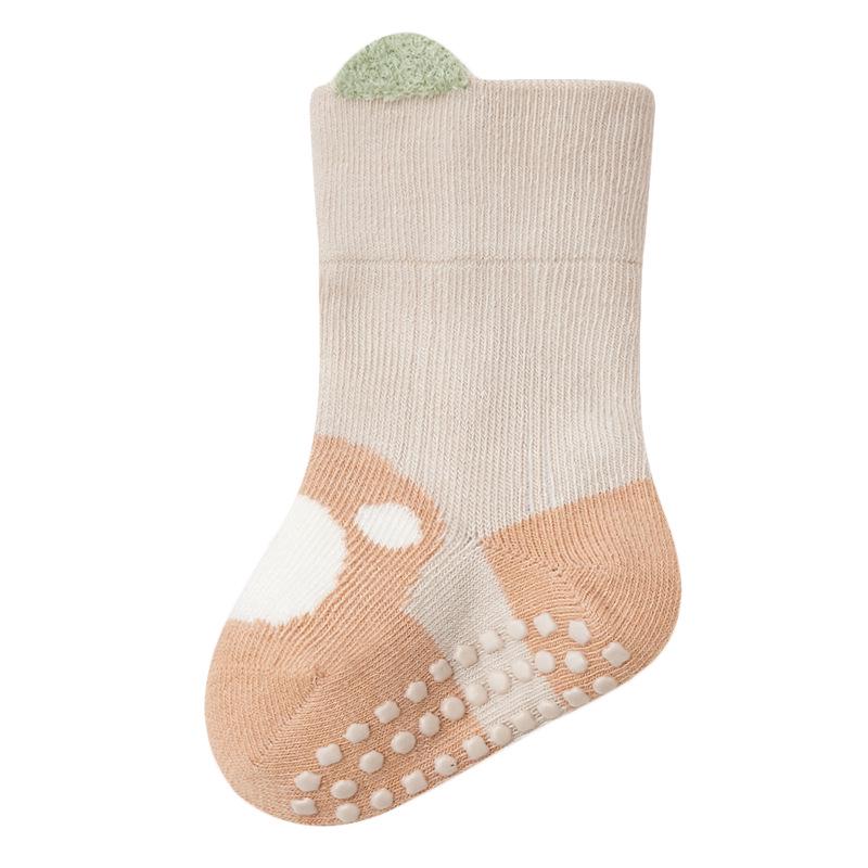 Baby Non-Slip Cartoon Cotton Socks for Newborns - Warm, Cold-Proof Walking Socks for Spring, Autumn, and Winter