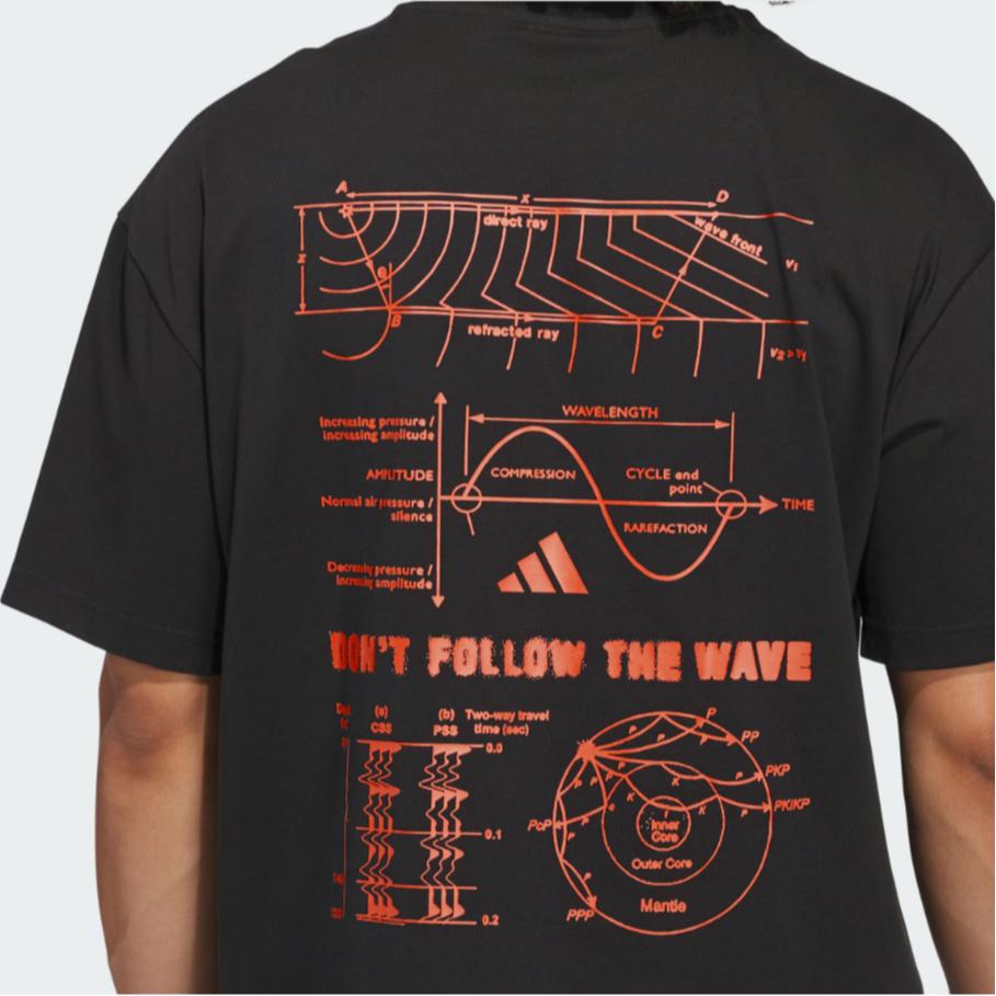 adidas X Colaboración Anthony Edwards SS25 Camiseta Deportiva de Manga Corta y Cuello Redondo de Corte Holgado para Hombre Tops JW2930