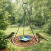 Vintage Design Hanging Bird Feeder Metal Parrot Feeder Tray Bird Food Container  Courtyard
