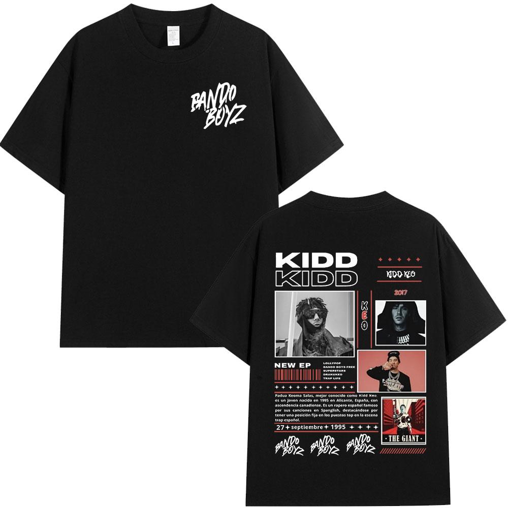 

Rap Singer Kidd Keo Bando Boyz Tour Merch Tshirt 2026 Mens Womens Fashion Hiphop Casual Cotton Oversized Round Neck Tshirt L