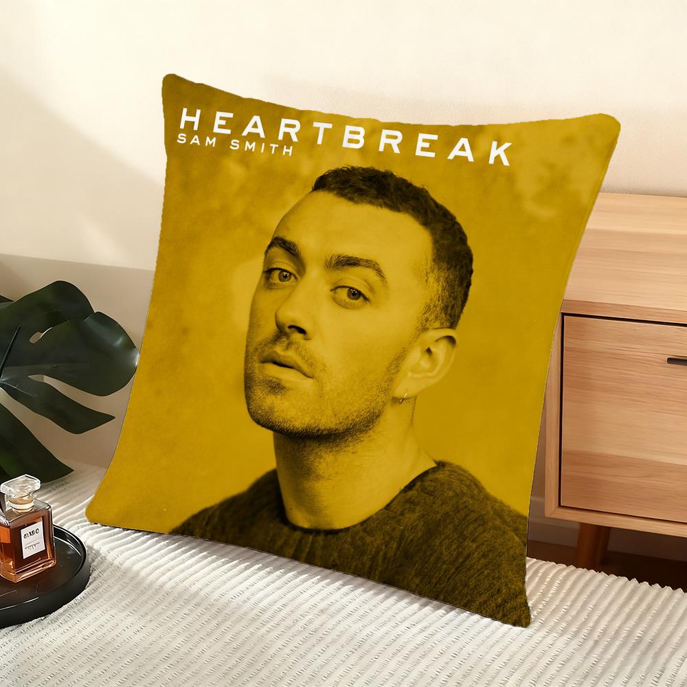Sam Smith Album Cushion Cover Silky Short Plush Home Sofa Cushion Cover - Invisible Zipper Home Decoration 12x12Inch