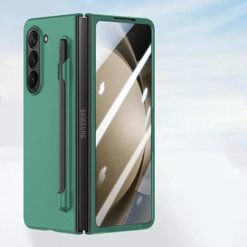 NUOVO per Samsung Galaxy Z Fold 7 6 5 Custodie Premium con S Pen e Supporto per S Pen Colore Solido Protezione Schermo Integrata Copertura Opaca