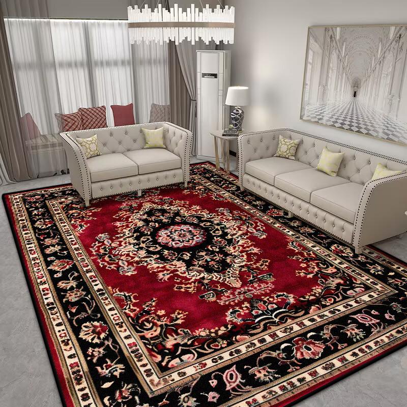 Red Persian Large Area Living Room Carpet Lounge Easy Clean Floor Mats Bedroom Non-slip Bedside Rugs Room Decor Classical Carpet