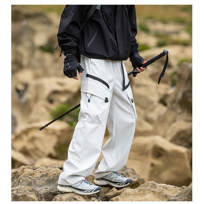Mens Loose Straight Multi Pocket Casual Outdoor Work Cargo Pants