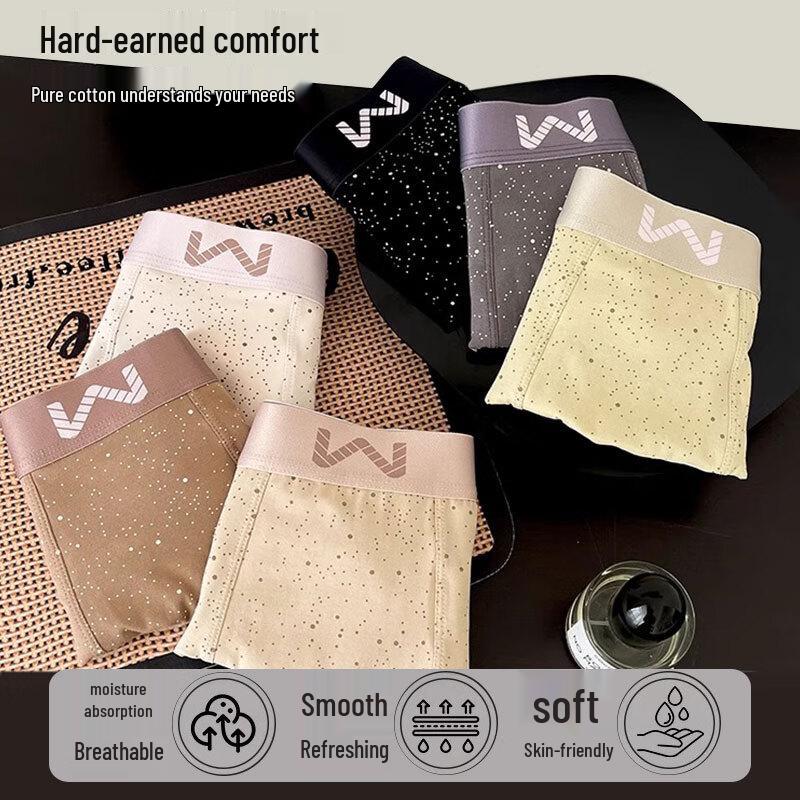 FitonTon Men's 10A Antibacterial Cotton Boxer Briefs (2025 New Style)