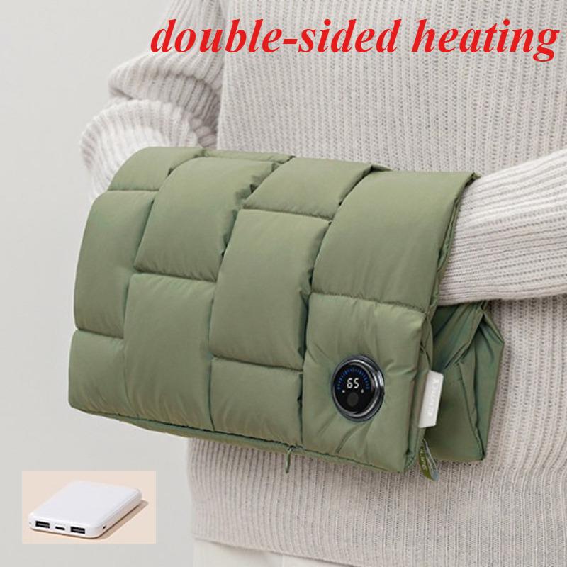 

Electric Hand Warmer Portable Power Bank Heater Hand Warmers Reusable Usb Rechargeable Warmers for Home Office Travel Gift зелёный