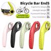 1 Pair Plastic Bike Cycling Handle Grips Adjustable Cow Horn Handle  Bicycle Accessories