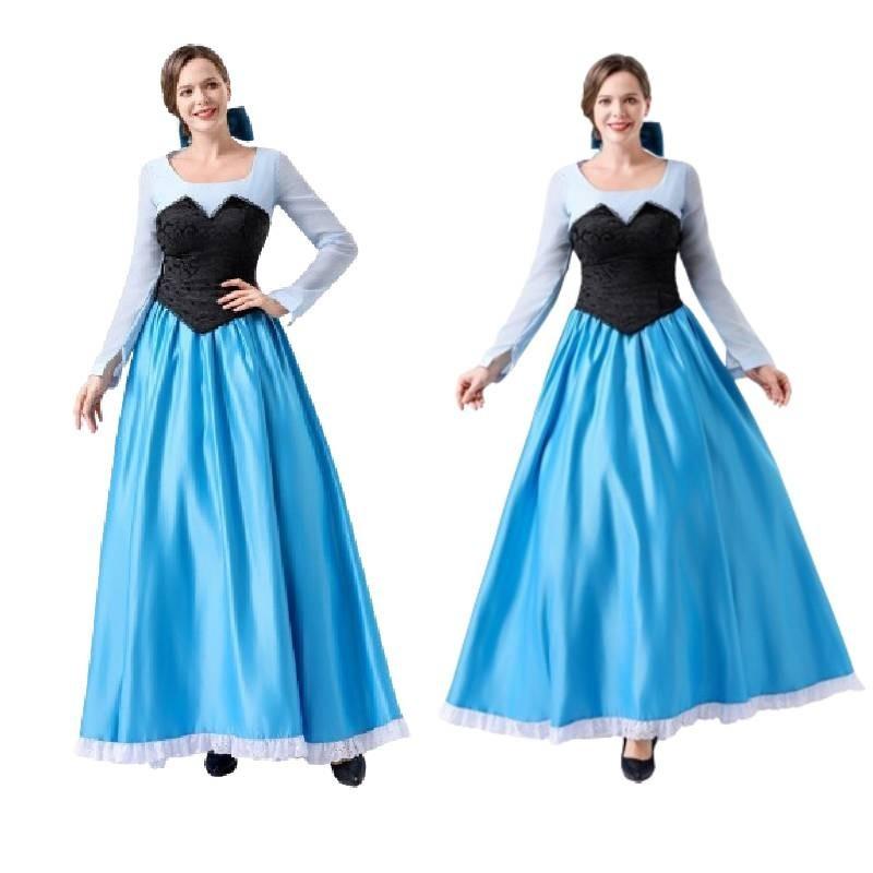 Elegant Polyester Ariel Mermaid Princess Dress For Women Perfect For Cosplay