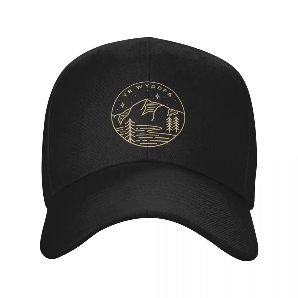Yr Wyddfa, Snowdonia Wales Emblem - Black Baseball Cap New Hat Rugby Luxury Woman Men's