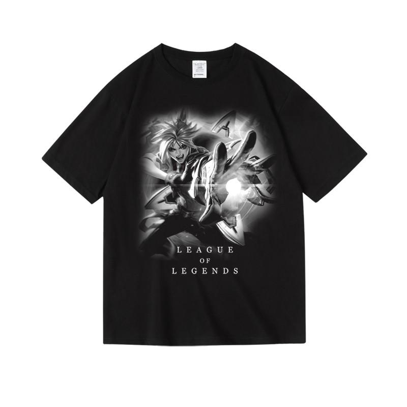 2024 Games LOL League of Legends Men's Printed Women's Cotton Crew Neck Short Sleeve Half Sleeve T-Shirt Men's Women's T-Shirt