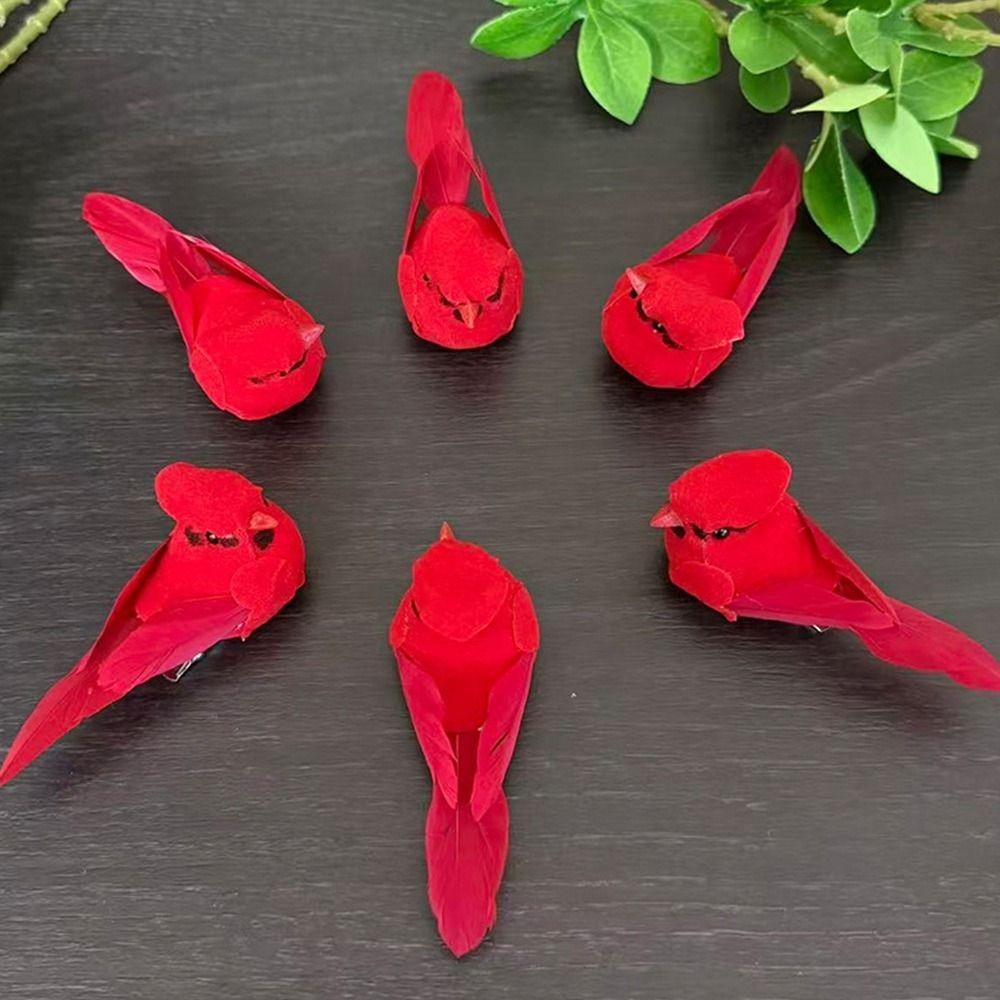6 Stück Schaumstofftauben Künstliche Vögel DIY Zubehör Künstliches Vogelmodell Gartendekoration