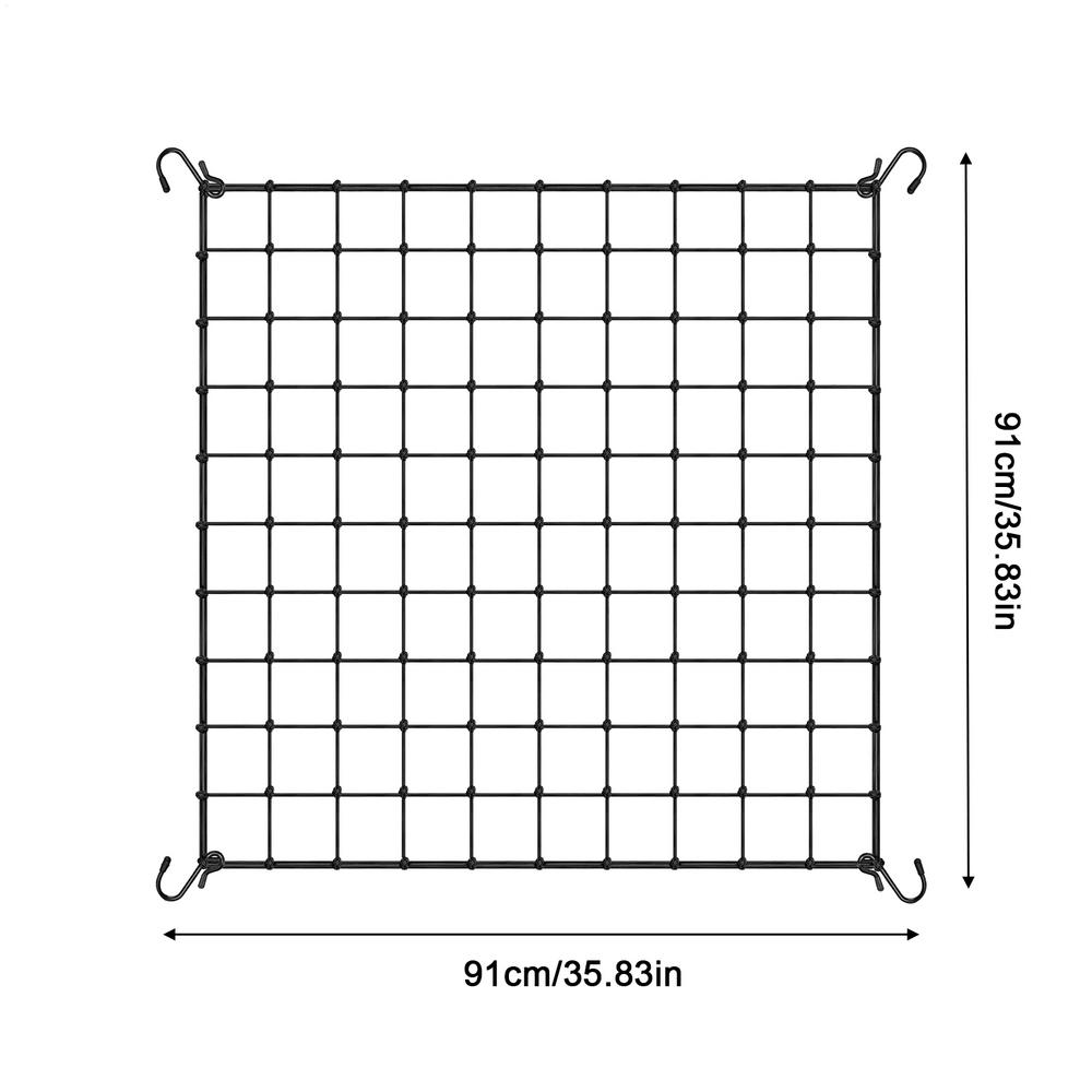 Эластичная сетка-шпалера для гроубокса, многоразовая сетка для поддержки растений с 4 антикоррозийными крючками для овощей и цветов