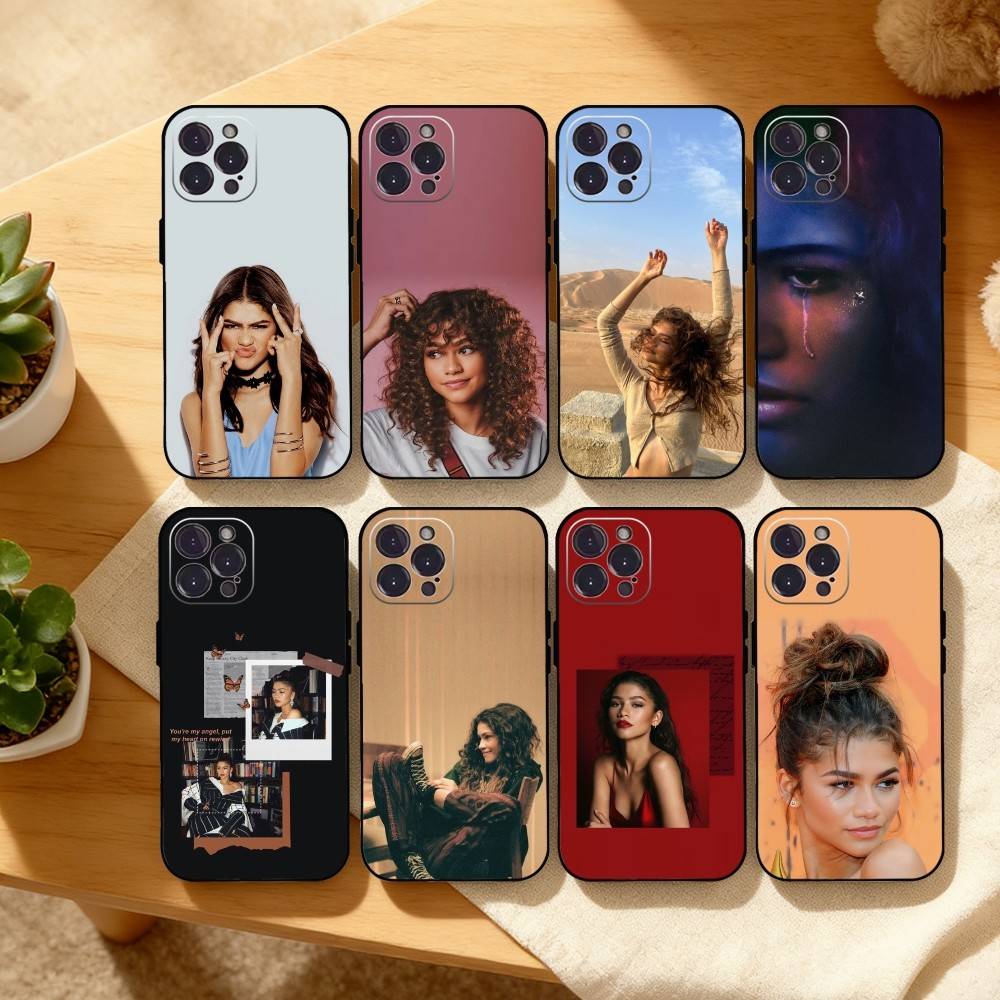 Mobile Z-Zendaya C-Coleman Phone Case For iPhone17,16,15,14,13,12Plus,Pro Max,XS,5G Soft Silicone Black Cover