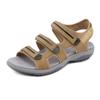 Sandali con zeppa da donna in vera pelle Sandali piatti comodi casual da donna Sandali da spiaggia a punta aperta Calzature da donna Sandalias Treking