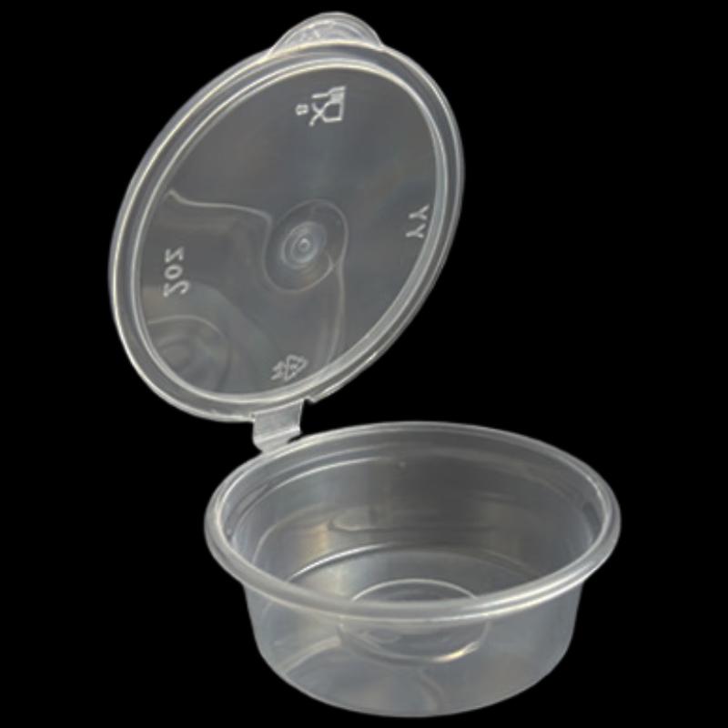 Disposable Round Sauce Cups with Lids